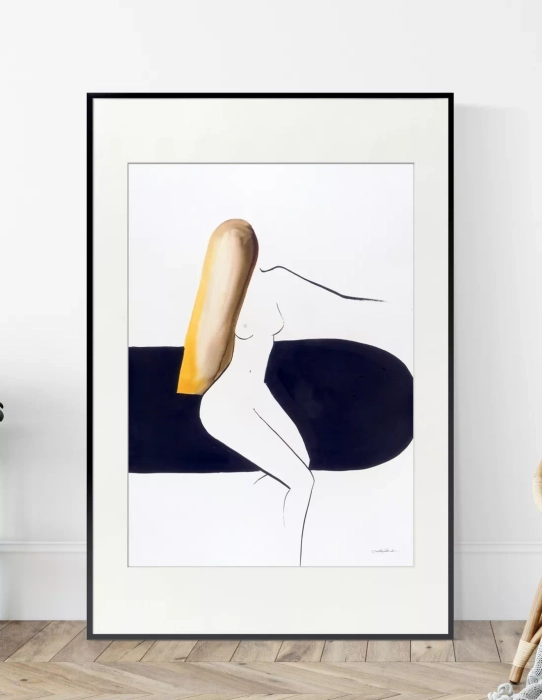 Akt kobiecy, abstrakcja minimal-art 