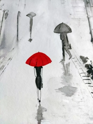ulica-w-deszczu-czerwony-parasol