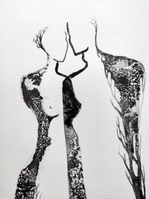 oryginalna-grafika-artystyczna-obrazek-A4-male-obrazy-miniamal-art-drzewa
