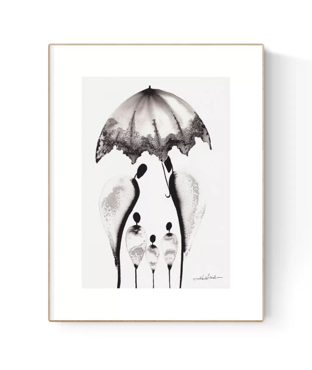 oryginalna-grafika-artystyczna-obrazek-A4-male-obrazy-minimal-art-rodzina