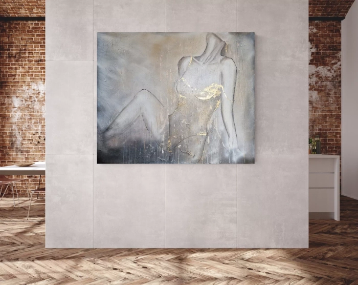 Obrazy akty na płótnie, nowoczesna abstrakcja Akt no.2