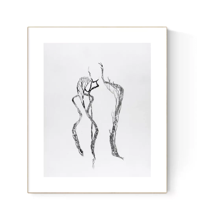 Grafika artystyczna tuszem 40x50
