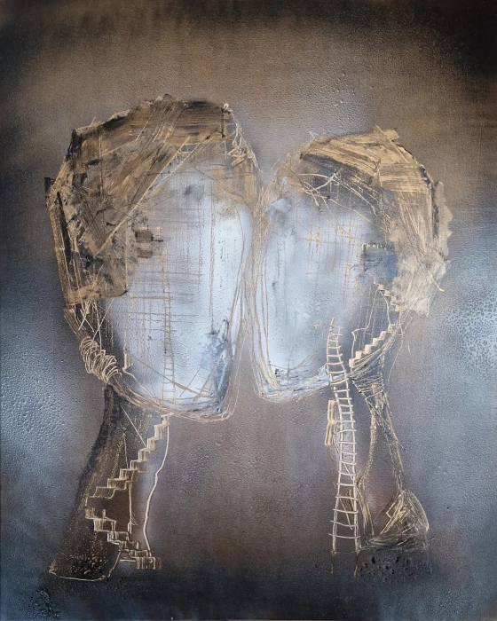 Sploty no. 32, obraz olejny 80x100