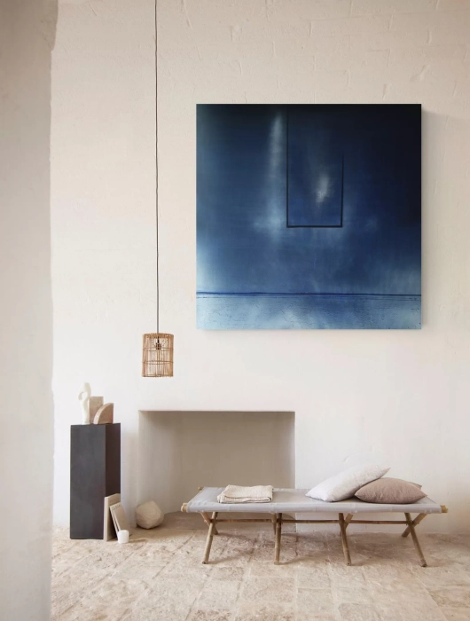 Obraz olejny Energie 120x120 DEEP BLUE