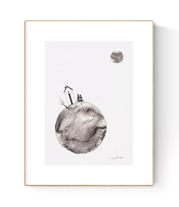 Grafika artystyczna tuszem A4  