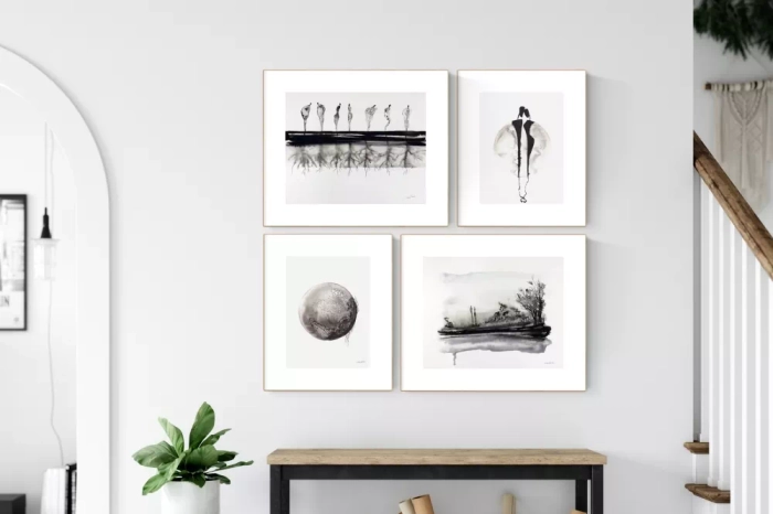Zestaw grafik, galeria ścienna 