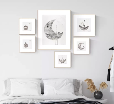 zestaw-oryginalnych-grafik-na-sciane-galeria-scienna-ksiezyc