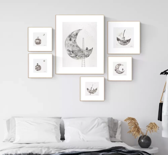 Zestaw grafik, galeria ścienna 