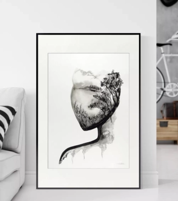 plakat-gory-grafika-artystyczna-wykonana-recznie