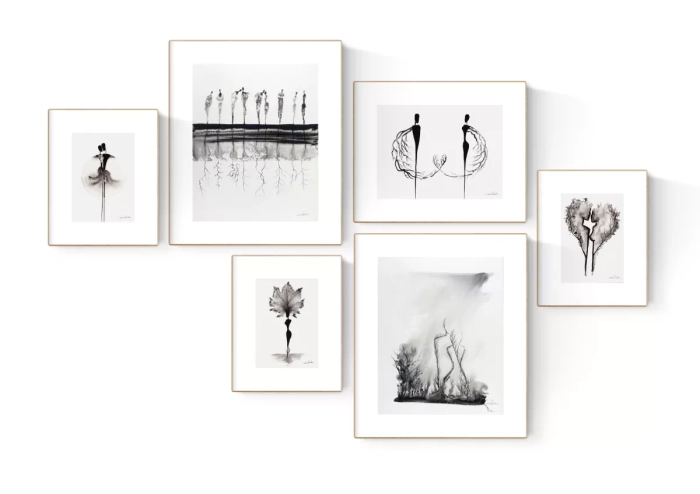 Zestaw grafik, galeria ścienna 