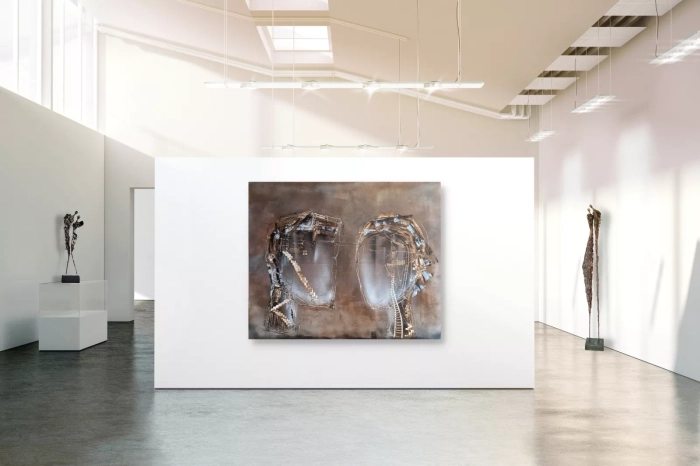 Duży obraz olejny 120x150 Sploty, malarstwo współczesne