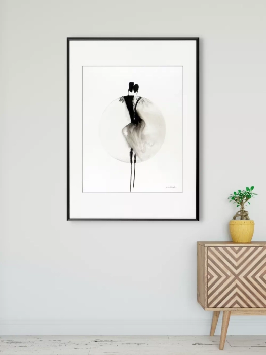 Oryginalna grafika abstrakcyjna minimal-art 40x50 