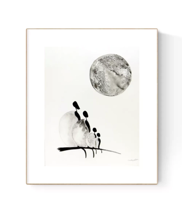 Oryginalna grafika abstrakcyjna minimal-art 40x50  