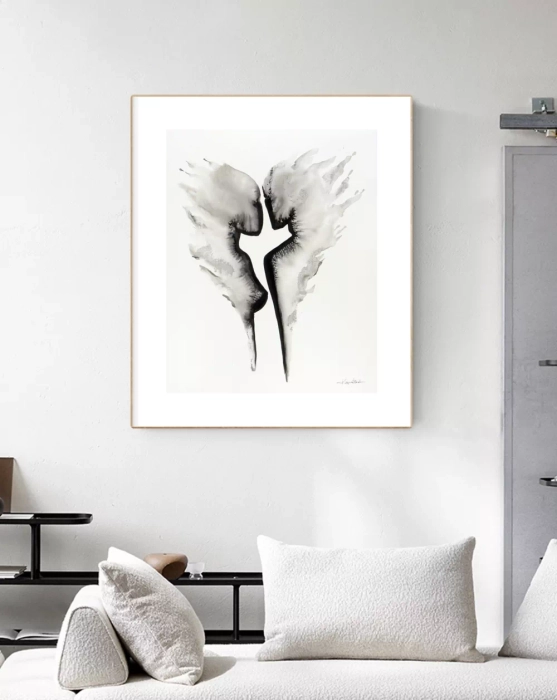 Oryginalna grafika abstrakcyjna minimal-art 40x50  