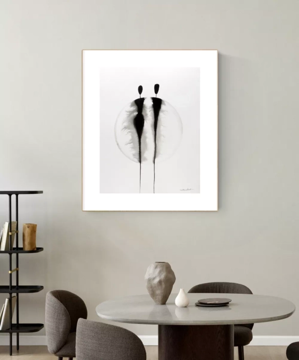 Oryginalna grafika abstrakcyjna minimal-art 40x50   