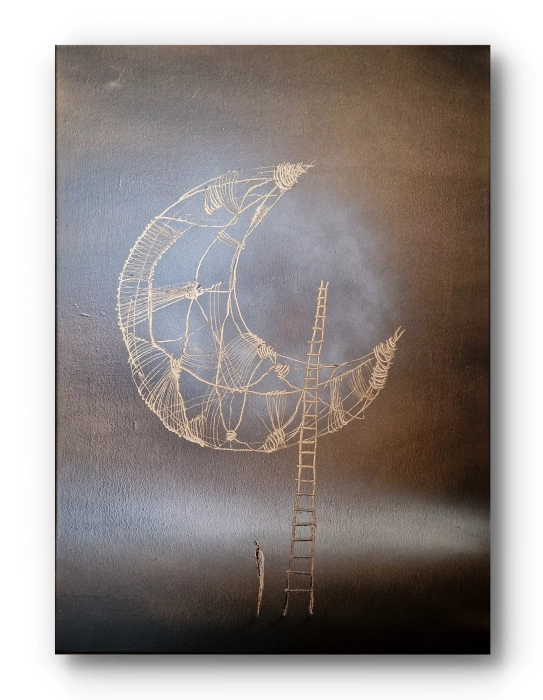 Obrazy surrealizm, nowoczesny obraz 50x70 Dreams cykl Sploty