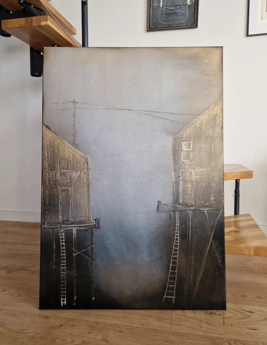 MISTY nowoczesny obraz abstrakcyjny, malartwo współczesne