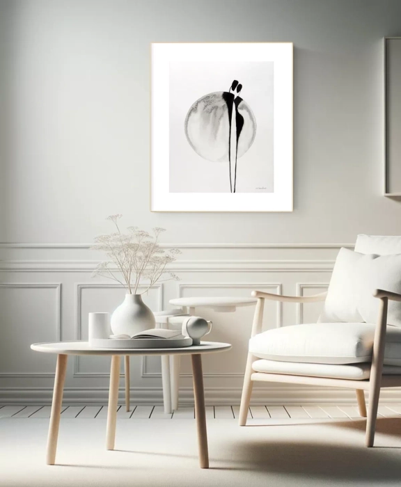 Oryginalna grafika abstrakcyjna minimal-art 40x50  