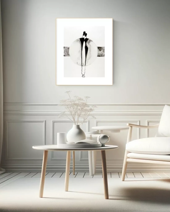 Oryginalna grafika abstrakcyjna minimal-art 40x50  