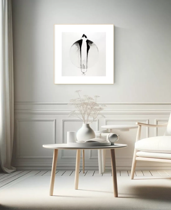 Oryginalna grafika abstrakcyjna minimal-art 50x50   
