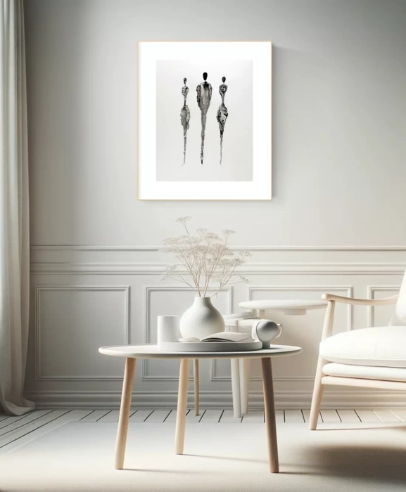 Oryginalna grafika abstrakcyjna minimal-art 40x50  