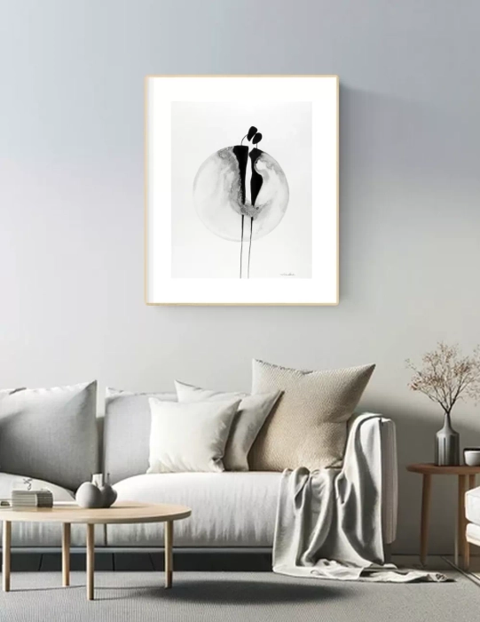 Oryginalna grafika abstrakcyjna minimal-art 40x50 