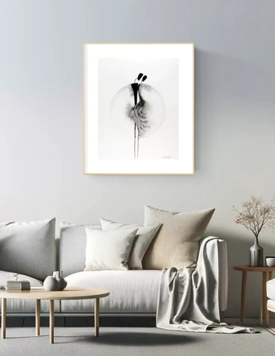Oryginalna grafika abstrakcyjna minimal-art 40x50 
