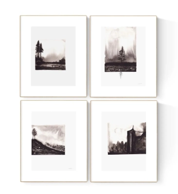 zestaw-grafik-malowane-tuszem-galeria-scienna