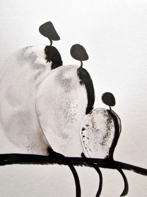 delikatna-grafika-czarno-biala-40x50cm-recznie-malowane