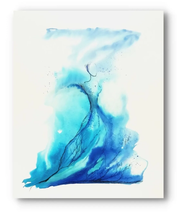 Obrazy akwarele, oryginalne akwarele abstrakcyjne, 40x50