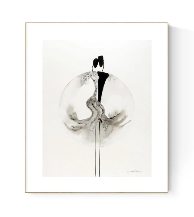 Oryginalna grafika abstrakcyjna minimal-art 40x50
