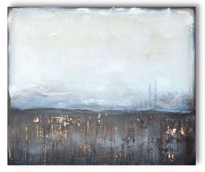 ENERGIES 100x120 EARTH&WHITE abstrakcja