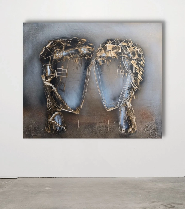 Duży obraz 100x120 cm, Cykl Sploty  