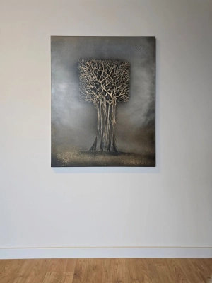 nowoczesny-obraz-na-plotnie-Drzewa-cykl-Sploty-malowany-do-salonu
