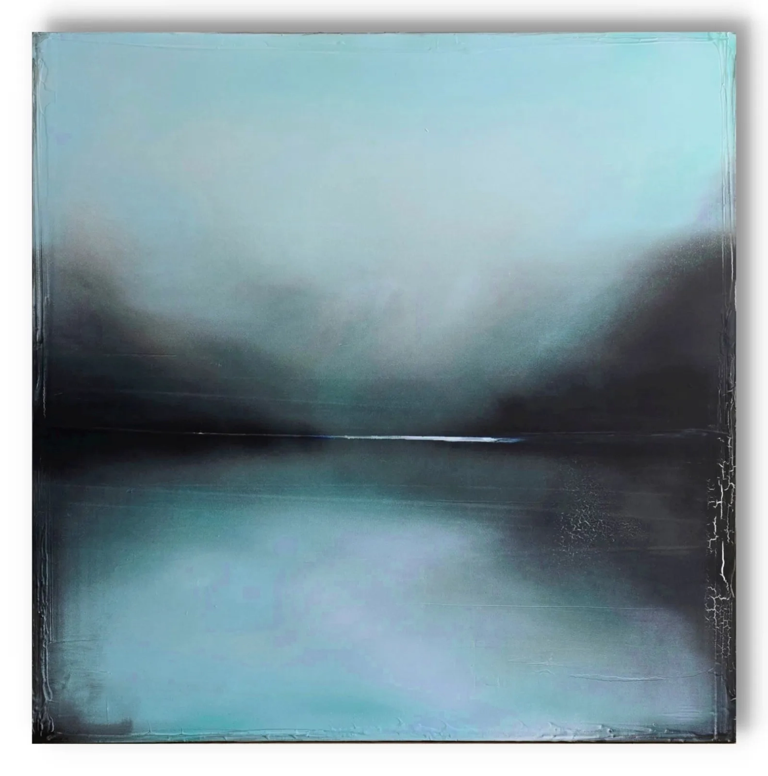 Abstrakcja 110x110 Misty Blue