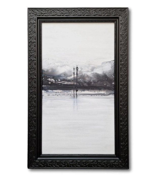 Obraz w czarnej ramie 94x58 Point of Balance 