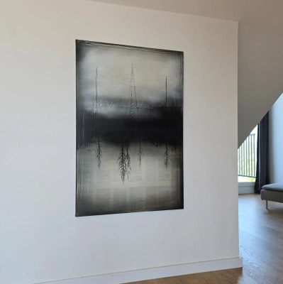 obraz-do-salonu-industrialny-duzy-obraz-nowoczesna-abstrakcja-slupy-elktryczne-malowany