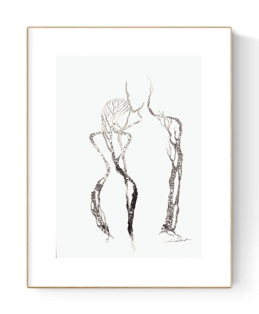 grafika-tuszem-A4-czarno-biala-grafika-na-sciane