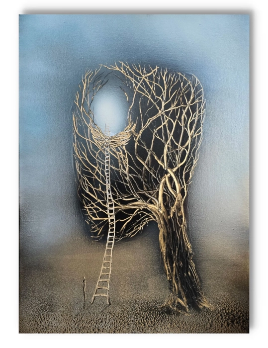 Obraz surrealistyczny, cykl Sploty 50x70