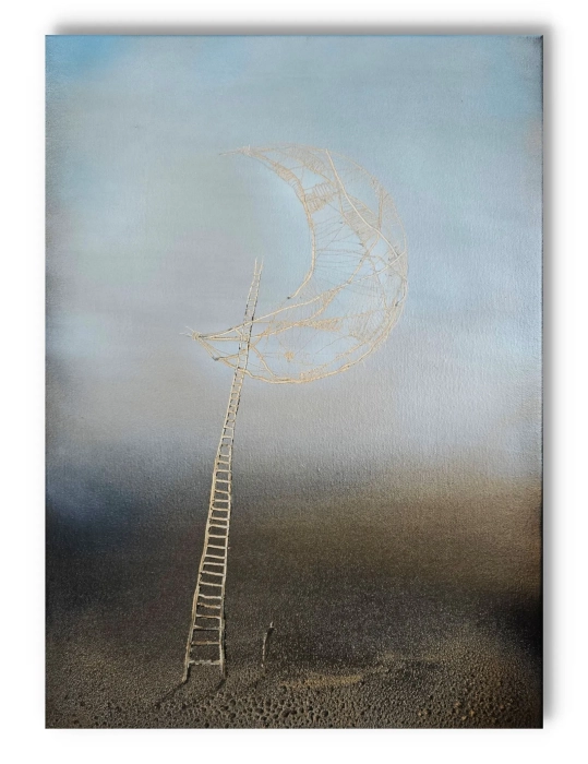 Obraz surrealistyczny, cykl Sploty - LUNA