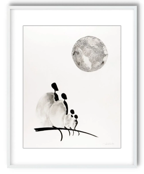 Oryginalna grafika abstrakcyjna minimal-art 40x50