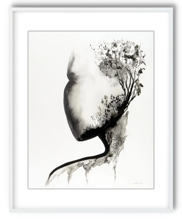 Oryginalna grafika abstrakcyjna minimal-art 40x50 