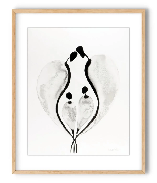 Oryginalna grafika abstrakcyjna minimal-art 40x50 
