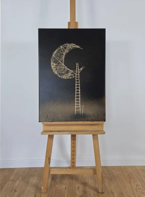 czarne-obrazy-50x70-obraz-surrealizmolejny