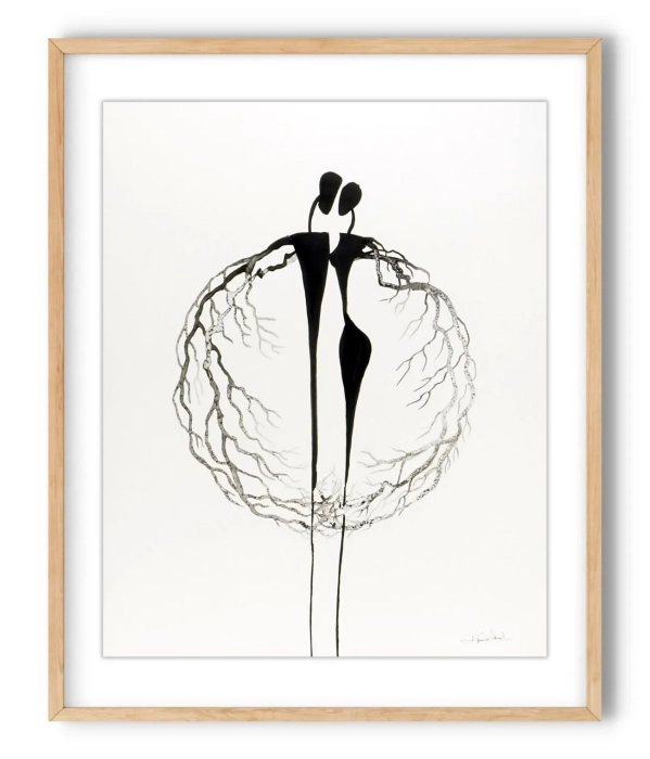 Oryginalna grafika abstrakcyjna minimal-art 40x50 