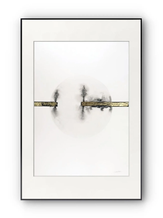 Grafiki czarno-białe zdobione złotem 50x70