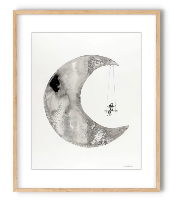 Oryginalna grafika abstrakcyjna minimal-art 40x50  