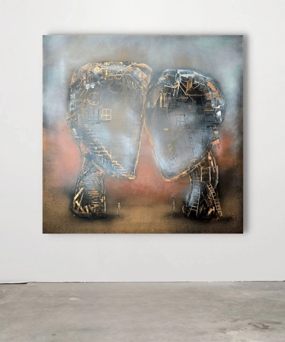 Obraz olejny  120x120 Cykl Sploty Młoda Sztuka Obraz Malowany