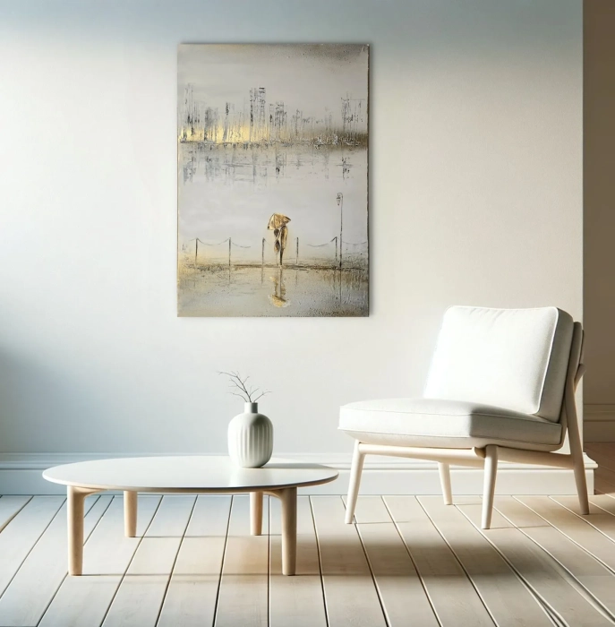 Deszczowa Ulica 70x100 obraz na płótnie