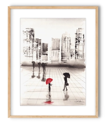 abstrakcja-z-czerwonym-parasolem-recznie-malowany-obraz